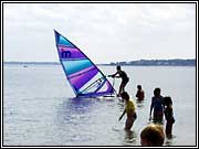 Wind surfing.