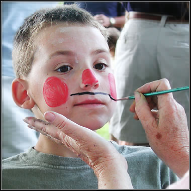 Face painting.